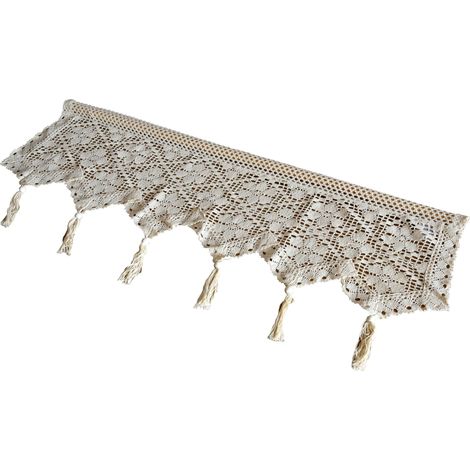 Rideaux en dentelle crochetée 30/100 beige (1/5)