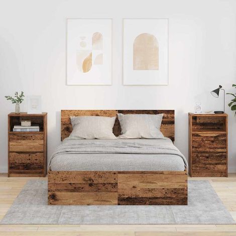 Nachttische 2 pcs Altholz 40 x 30 x 467 cm Holzwerkstoff