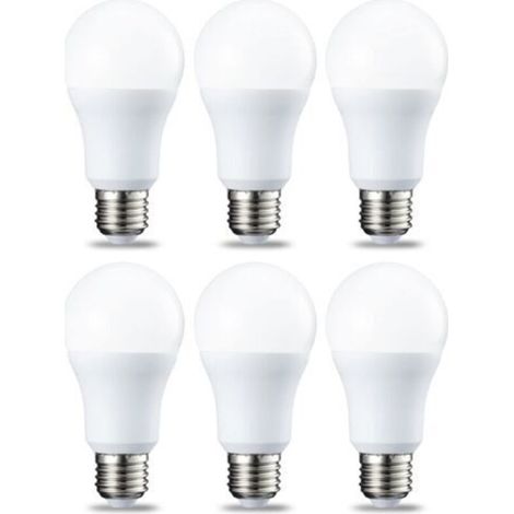 Lot de 6 ampoules LED Culot Edison à vis E27 12 W (équivalent 120 W) Blanc froid Intensité non variable (1/3)