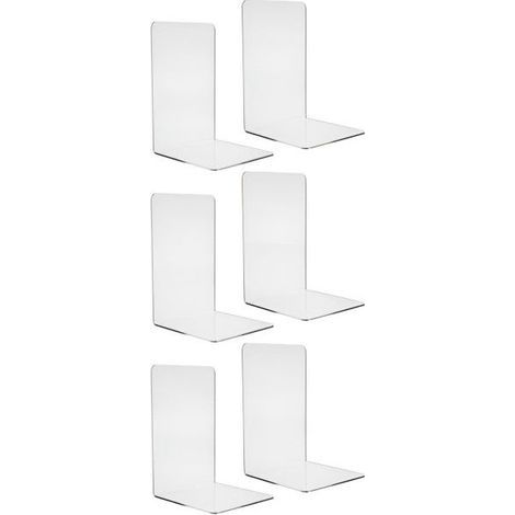 Thick clear acrylic L-shaped shelf, 18x12x12cm, set of 6 pieces.