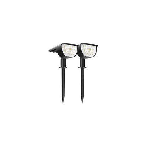 EASYCOMFORT Lot de 2 Lampes Solaires 12 Ampoules LED Réglables pour Extérieur (1/5)