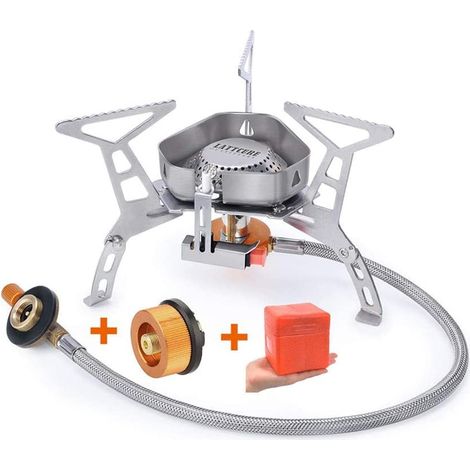 Réchaud De Camping à Gaz 3500w Réchaud à Gaz Pliable Avec Allumage Piezo Et Boîte De Rangement Brûleur à Gaz Pour Pique-nique De Camping En Plein Air (1/5)