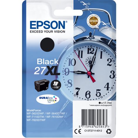Cartouche d'encre noire Epson haute capacité - 27XL - Pour imprimante jet d'encre (1/2)