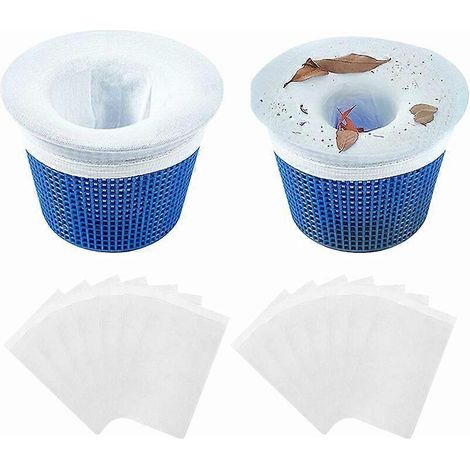 Lot de 20 filtres pour skimmer de piscine, flexibles et durables, adaptés aux paniers de skimmer, aux filtres de pompe à eau, aux piscines et aux spas. (1/5)