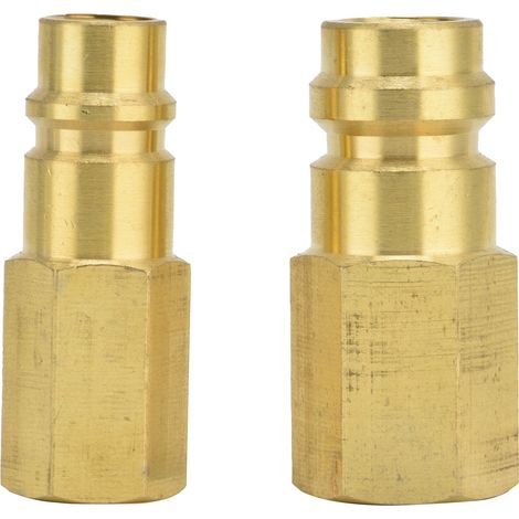 Adaptateur de climatisation R134A (2 pièces) - Coupleur convertisseur haute pression 1/4 SAE
