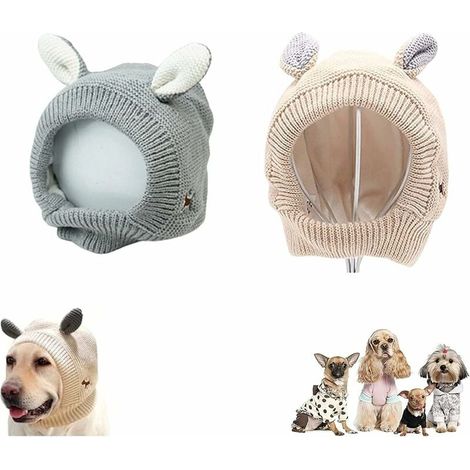 geräuschdämpfende Hundeohrenschützer (Grau + Beige) - Fei Yu