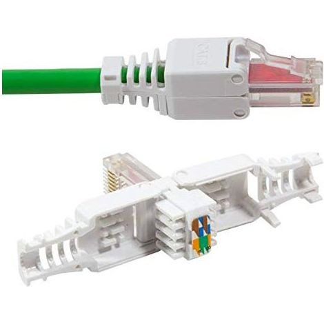10x Connecteur de sertissage sans Outil Cat 6 UTP RJ45 Fiche réseau pour câble de Brassage jusqu'à 6,3 mm. (1/5)