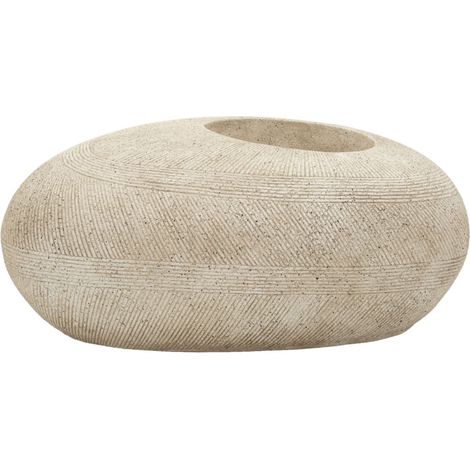 Cache-Pot Effet Pierre "Stone" 78cm Gris (1/5)