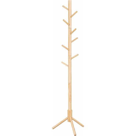 Perchero de 8 ganchos, 175 cm, color beige. (1/5)