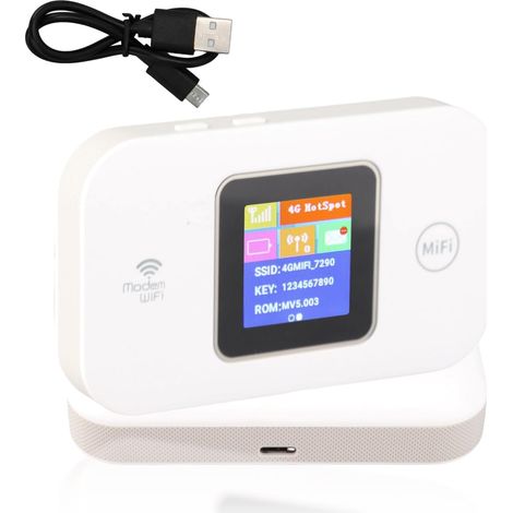 Point D'accès Wi-FI Mobile, Périphérique de Point D'accès Wi-FI débloqué M9 4G LTE, Prise en Charge de 150 Mbps pour 10 Utilisateurs, Routeur Wi-FI Portable avec Emplacement pour (1/5)