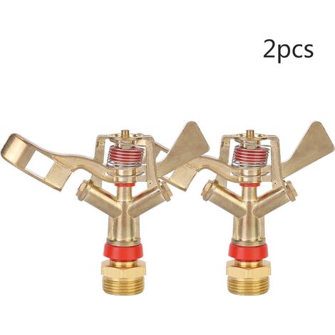 Tête d'arroseur oscillant en alliage de zinc, filetage mâle G3/4 (25mm) pour jardin - Lot de 2 pièces (1/5)