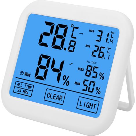 Thermohygromètre numérique LCD 4 pouces OWE034 avec écran tactile, moniteur de température et d'humidité (1/5)