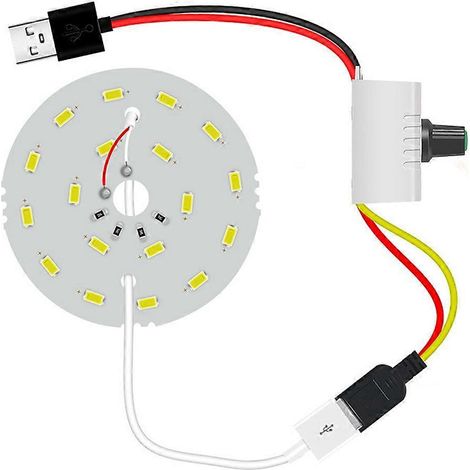 Tableau lumineux LED USB avec lumière blanche froide pour la lecture nocturne et le camping - Avec interrupteur - (1/4)