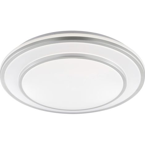 Brilliant LED Deckenleuchte Luciano Ø 39 x 7,8 cm neutralweiß aluminium weiß Deckenlampen (1/3)