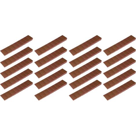20pcs Cale auto cassante 100mm coin de calage réglage universel bricolage meuble, marron (1/4)