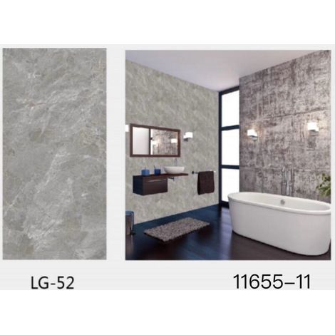 Trade Shop Traesio – Panneau décoratif mural adhésif effet marbre gris 300 x 60 cm – Matériau résistant – Facile à appliquer et à retirer (1/3)