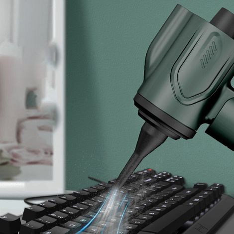 Mini aspirateur portable pliable sans fil avec fonction souffleur et aspirateur en un, aspiration puissante, soufflage et aspiration rapides. (1/5)