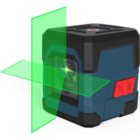 Niveau laser à nivellement automatique, niveau laser rotatif LV1G IP54 résistant aux éclaboussures Laser croisé horizontal et vertical de 15 m avec étui de protection et 2 piles (1/5)
