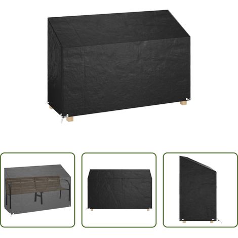 vidaXL UV-beständig -  Abdeckung für Gartenbank 8 Ösen 190x70x70/88 cm Polyethylen