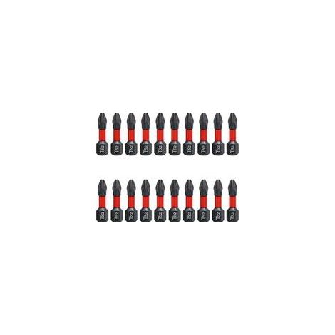 20PCS 25mm Embouts de Tournevis à Tête Tournevis Cruciforme PH2 Embout Visseuse Aimanté, Mèche Croisée Antidérapante Embout Visseuse Magnétique à Tige Hexagonale (1/5)