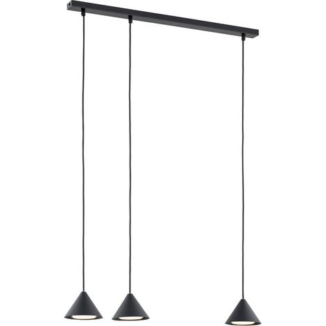 Lampada a Sospensione Elit, Acciaio verniciato a polvere, Nero, Oro, 70x100x12 cm (1/5)