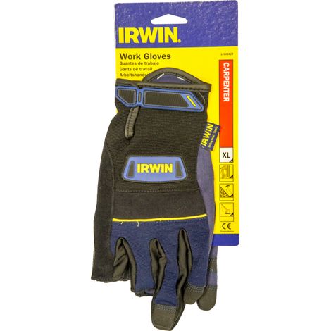 Guantes de carpintero IRWIN talla XL 10503829 con cierre de autoenganche