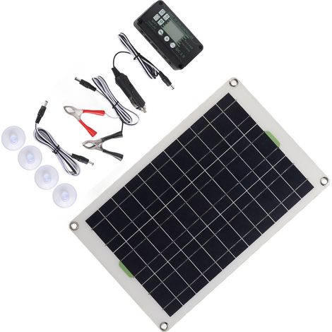 50W monokristallines Silizium-Solarpanel-Ladegerät, 30A Laderegler, geeignet für Wohnmobile, Boote usw. (1/4)