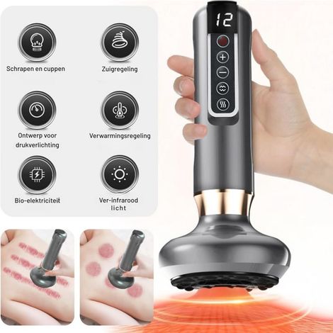 Anti-Cellulite-Massagegerät – Elektrisches Schröpfset – Cellulite-Schröpfgläser – Lymphdrainage mit einstellbarer Geschwindigkeit – Hautverjüngungsgerät mit LED-Bildschirm – Kavitationsbehandlung – Gr (1/5)