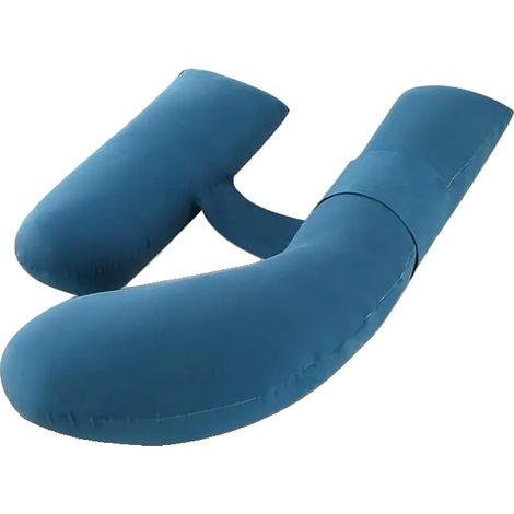 Coussin de grossesse, réglable par velcro, rembourrage en microfibre douce, bleu foncé-AquaForge (1/2)