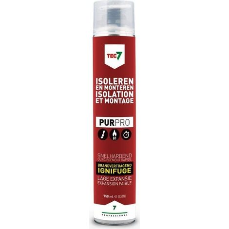 Schiuma poliuretanica tec7 pur pro ignifuga impermeabile 0.75l