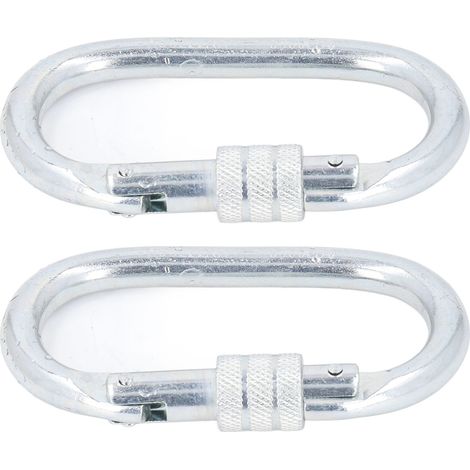 Lot de 2 maillons rapides acier allié 22KN capacité de charge crochets sécurité usage intensif liaison chaîne (1/5)
