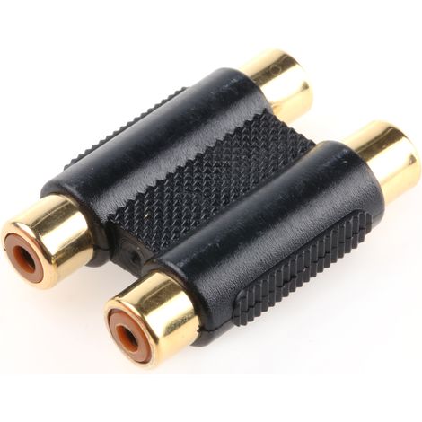 Adaptateur audio et vidéo RS PRO Droit, RCA Femelle vers RCA Femelle ( Prix pour 1 )