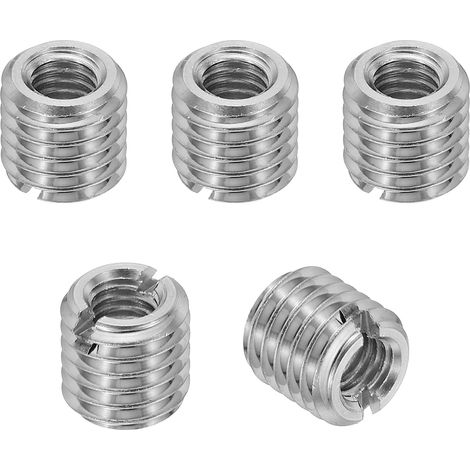 Insert Fileté Adaptateurs de Filetage de Réduction en Acier Inoxydable 316, 5 Pcs M10 x 1.5 Mâle vers M6 x 1 Femelle Écrou d'Insertion de Réparation, Fixateur 10mm (1/5)