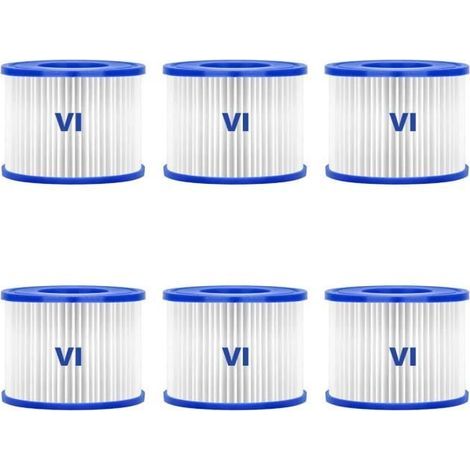 Pool Filter, 6-Piece Spa Filter Type VI for