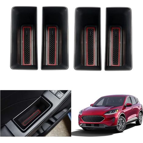 Compatible avec Kuga 3 MK3 ST Line 2020-2026 2027 Boîtes de Rangement pour Poignée de Porte Organisateur Kuga 3 Accessoires 4 Pièces Avant et Arrière (1/5)