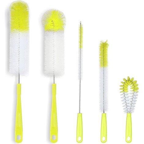 Goupillon et brosse de nettoyage - 1 ensemble, flexible pour canettes bière tasses thé café - Multicolore (1/3)