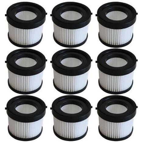 Lot de 9 filtres HEPA lavables pour aspirateur DEWALT DCV501LN/DCV501HB - Pièces de rechange pour nettoyage ménager (1/5)
