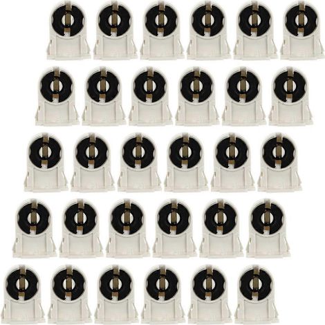 Douille pour tube fluorescent compatible avec éclairage LED (lot de 30) (1/5)