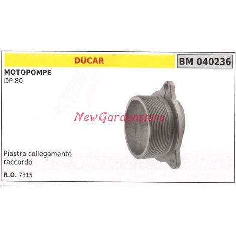 Piastra collegamento raccordo DUCAR motopompa DP 80 040236