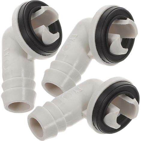 Lot de 3 raccords coudés pour tuyau d'évacuation de climatiseur split, 40 mm, compatibles avec les unités Midea 15 mm.-4.50X3.00X2.70CM (1/4)