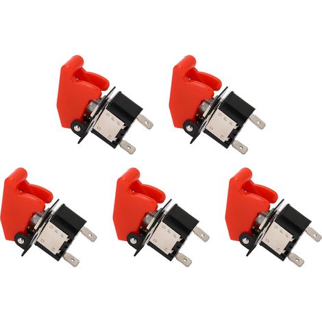 Lot de 5 interrupteurs à bascule étanches 12 V CC 25 A à 2 broches pour véhicules et bateaux (1/4)