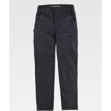 Pantalón de Trabajo Elástico Ripstop - Comodidad y Resistencia Profesional Workteam B4033 L Negro