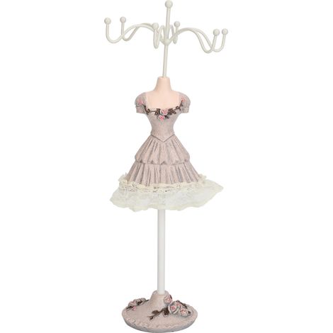 Porte-bijoux mannequin robe Type 3 Résine Écologique Support Colliers Boucles d'Oreilles Compact Décoratif Organiseur (1/5)