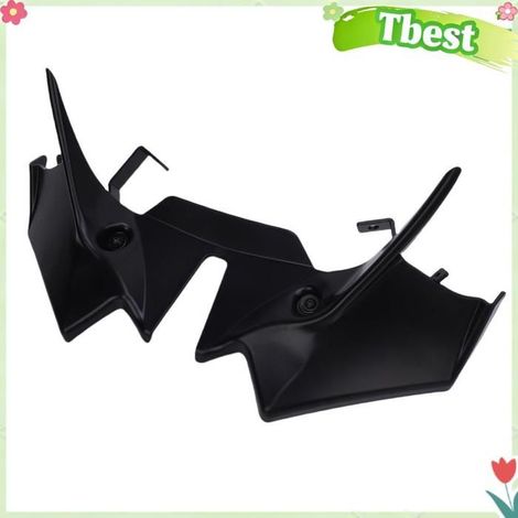 Tbest Spoilers de moto Becquet de moto aérodynamique, Kit d'ailes de déflecteur d'ailes nues de remplacement auto embase Noire (1/5)