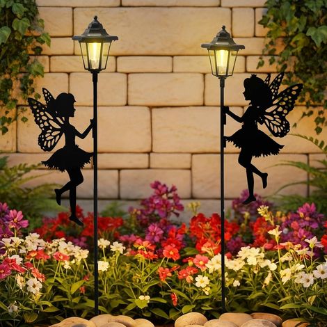 Solar Lanterns Outdoor Waterproof Butterfly Garden Decor Hanging Solar Lights Metal Garden Outdoor Decoration for Yard, Patio (WarmFairy) (1/5)