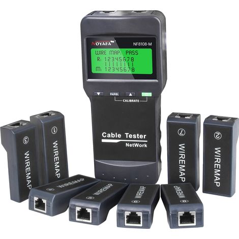 Testeur de câbles réseau LAN NOYAFA NF-8108M, testeur de longueur de câble, Cat5, RJ45, mappeur, 8 télécommandes (1/5)