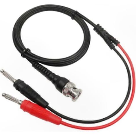 Sonde de test double 4mm empilable avec connecteur BNC pour oscilloscope et générateur de signaux, câble de mesure professionnel