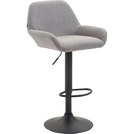 Barhocker Braga Stoff grau schwarz (1/5)