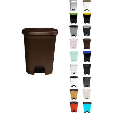 Cubo basura plástico moderno Apertura con pedal Cubo reciclar (1/5)