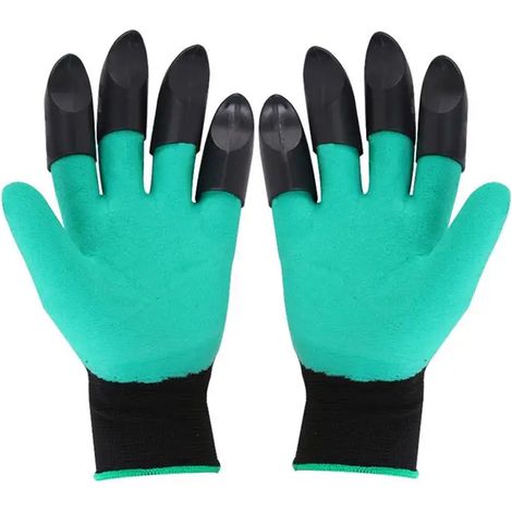 Filiyano-Gants de jardinage à griffes, gants en caoutchouc plastique, pour le jardinage, le bêchage, la plantation, résistants et imperméables, pour